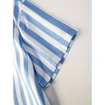 Men's Shirt Top, Vertical Striped Lapel Short Sleeves Closure Summer Male Casual Button Up Shirt For Daily Vacation Resorts Beach Shirts For Men
