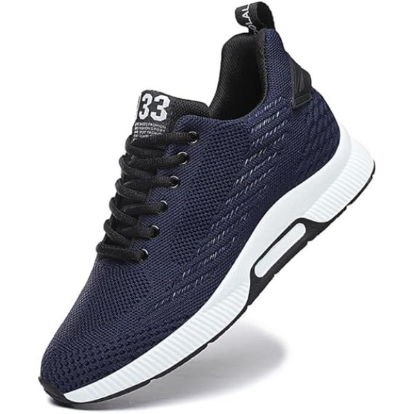 Elevator Shoes Men Elevator Sneakers Invisible Height Increasing 2.4 Inches Taller Elevator Sports Mesh Height Boosting Shoes
