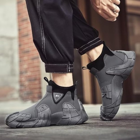 Men's High Top Running Shoes Lightweight Slip On Walking Shoes Workout Shoes for Men Fashion Sneakers