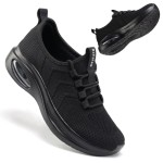 Wide Toe Box Shoes Women Extra Wide Width Sneakers Air Cushion Road Running Shoes Ultra Light Tennis Gym Workout Training Shoes Breathable Walking Shoes with Arch Support