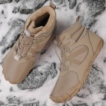 Winter Barefoot Boots Women Men Hiking Boots, Waterproof Warm Hike Barefoot Shoes, Non-Slip Zero Drop Snow Shoes, Fur Lined Wide Toe Walking Outdoor Footwear