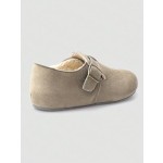 Women's Suede-Lined Clogs Slip-On Style with Adjustable Buckle Cork Sole Leather Clogs Soft Work Shoes with Arch Support Unise