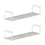 Expandable Shoe Rack Organizer - Adjustable Shoe Rack & Under Cabinet Shelf - for Shoe or Clothing Storage and Organization, Under Shelf Storage (Stainless,2Pcs)
