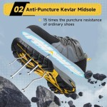 Steel Toe Shoes for Men Women Work Sneakers Safety Shoes Indestructible Comfortable Lightweight Breathable Safety Puncture Proof Shoes for Constructions