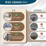 Extendable Metal Wire Shelf Organizer - Adjustable 15-24.4in Length, Stackable Storage Rack for Kitchen/Pantry/Bathroom/Shoe Cabinet/Tool Closet (4, White)