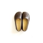 Grounding Shoes For Women, Barefoot Leather Shoes,Earthing With Copper Rivet, Wide Toe Box, Minimalistic Shoes, Gifts For Him | Bitter Brown
