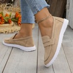 Women's Classic Comfort Suede Penny Loafers Casual Shoes Slip-Ons Lightweight Walking Flats Driving Mocs Boat Shoes