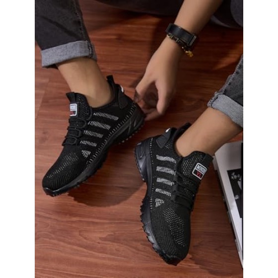 Men's Shoes Running Road Walking Sneakers Mesh Workout Shoes