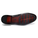 Fashion Leather Dress Shoes for Mens, Premium Formal Alligator Printed Classic Dress Loafer Shoe Business Slip On Penny Shoes for Men