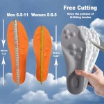 4D Cloud Soles Memory Foam Insoles for Men/Women - Arch Support Shoe Inserts with Acupressure Massage Foot Pain Relief & Fatigue Reduction for Sports/Running(US-Unisex-9-10)