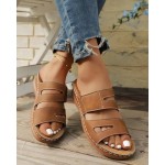 Women's Bohemian Sandals, Comfortable Anti-Slip Platform, Casual Summer Shoes, Breathable Faux Leather Beach Slides