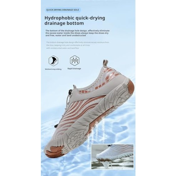 Grounded Barefoot Footwear for Women Men Neuropathy, Grounding Shoes for Womens Mens, Lightweight Non-Slip Hike Barefoot Footwear Shoes