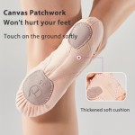 Women's Foldable Ballet Shoes Lightweight Dance Shoes Anti Slip Soft Yoga Shoes for Dancing