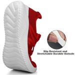 Feethit Womens Slip On Running Shoes Non Slip Walking Shoes Lightweight Gym Workout Shoes Breathable Fashion Sneakers
