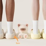 2026 Cat Paws Footprints Fluffy Plush Fleece Height Increase Slippers - Cute Animal Ultra-Thick Slipper with Paw Print