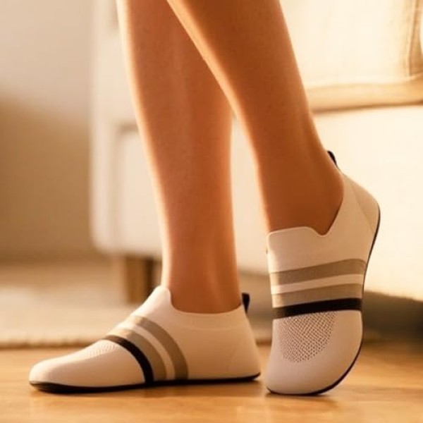 Womens Mens Slippers Slip-on Barefoot House Shoes Knit Socks Shoes Portable Travel Shoes